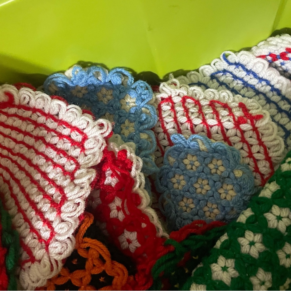 Colorful Crochet Doilies Set